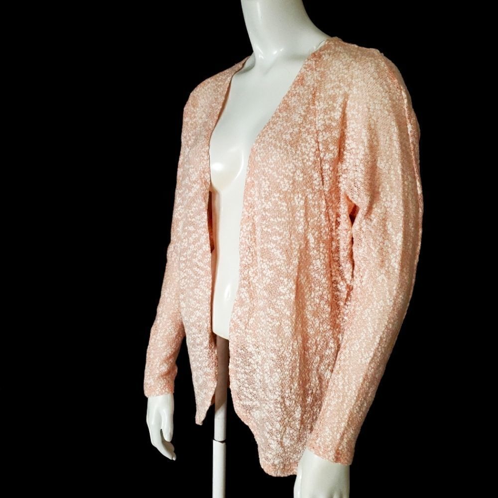 NWT No Boundaries Pink & White Cardigan with Lace Down the Back